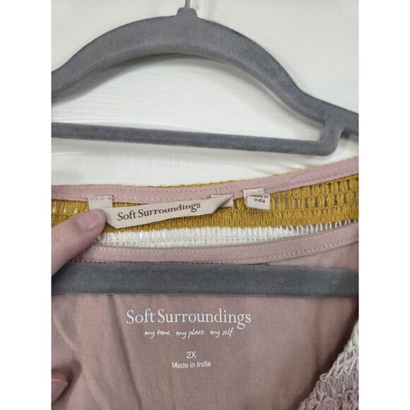 Soft Surroundings Striped Open Knit Sweater Plus Size 2X - Picture 3 of 12